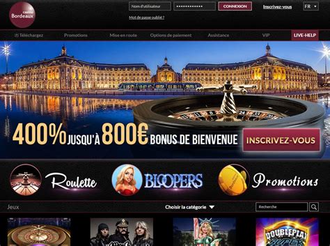 Casino Bordeaux Menu