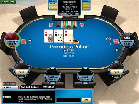 Paradise Poker 3d Bodog