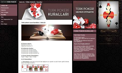 Turk Pokeri De Oyun Kurallari